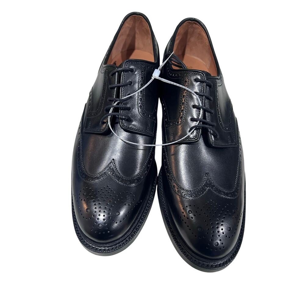 Polo Ralph Lauren Brenton Wingtip Oxford Shoes Black Leather Size 11D Spain - Picture 9 of 16
